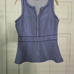 Banana Republic Navy Patterned Tank Top